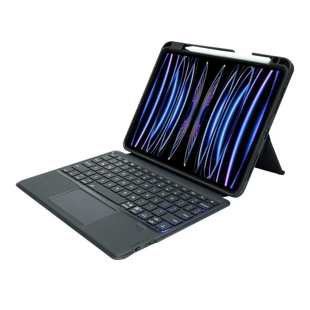Wireless Detachable Keyboard Case Backlit‎ PU Leather Touchpad for iPad CSZ2ACME