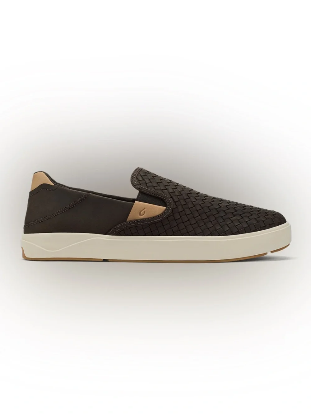OluKai Lae‘ahi Lauhala Woven Leather Shoes Dark Java Mens Size 14 EUR 47