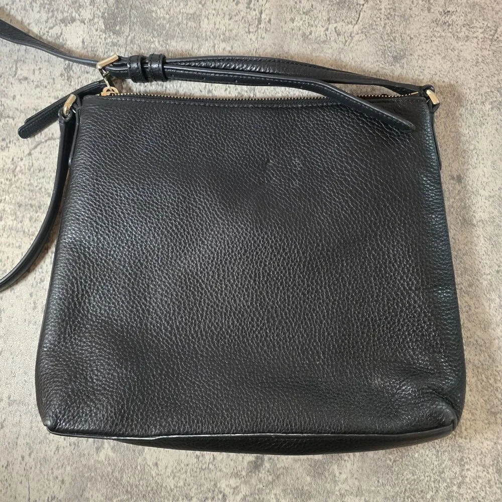 Kate Spade New York Black Crossbody Adjustable Strap Shoulder Bag Gold Hardware