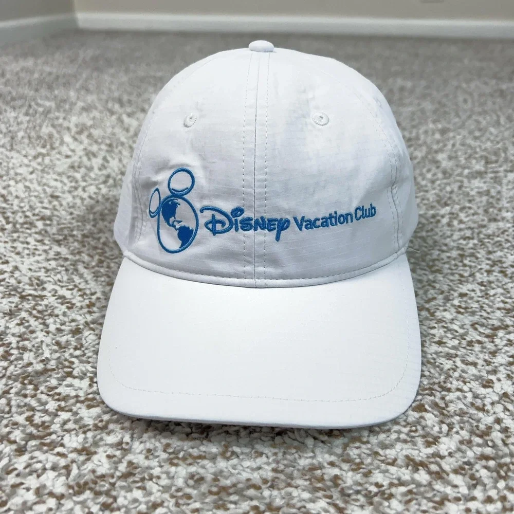 Disney Vacation Club Mens Hat Cap Strap Back One Size White Member Mickey Logo
