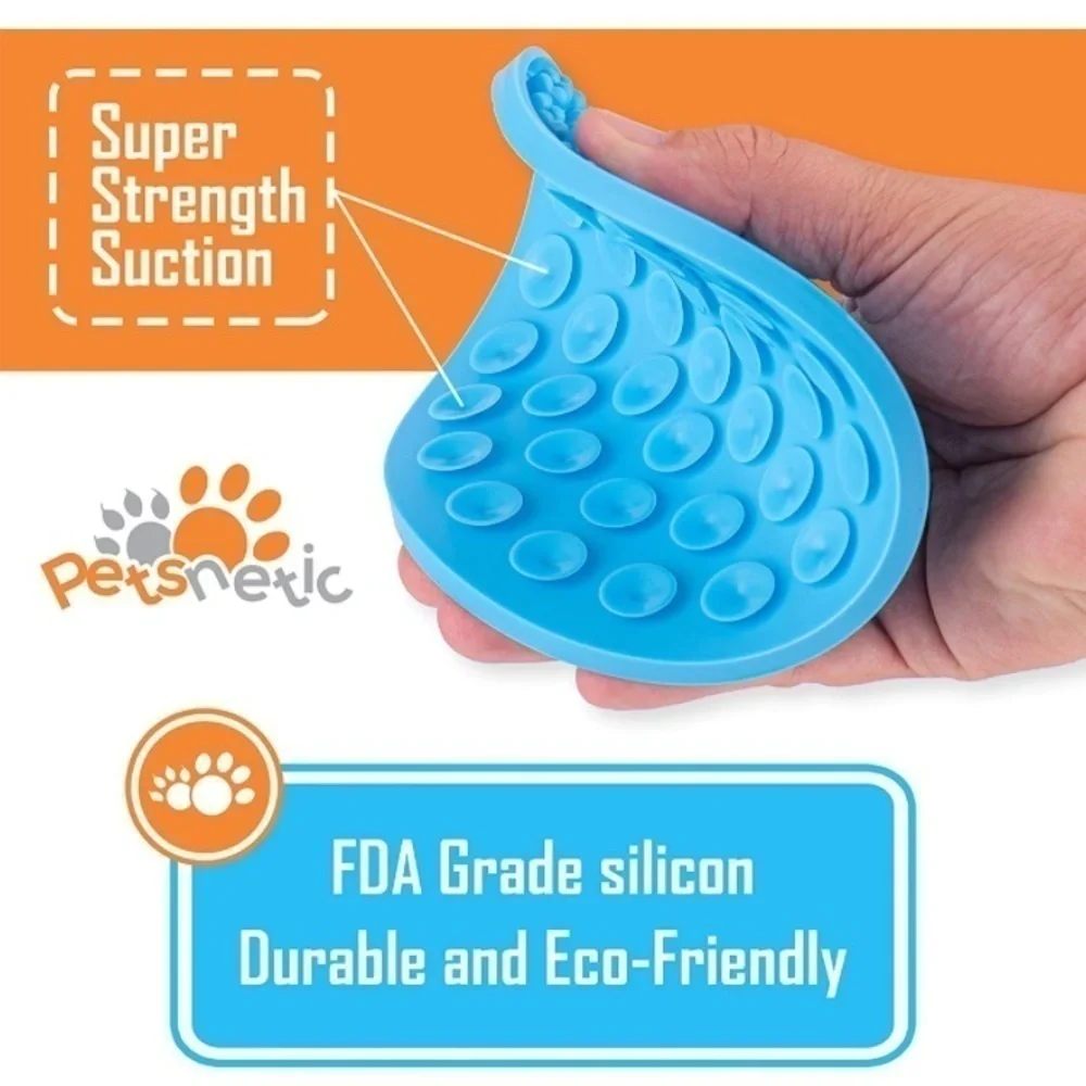 Brand New Petsnetic Dog Lick Mats w/ Suction Dog Brush Set Grooming Distraction