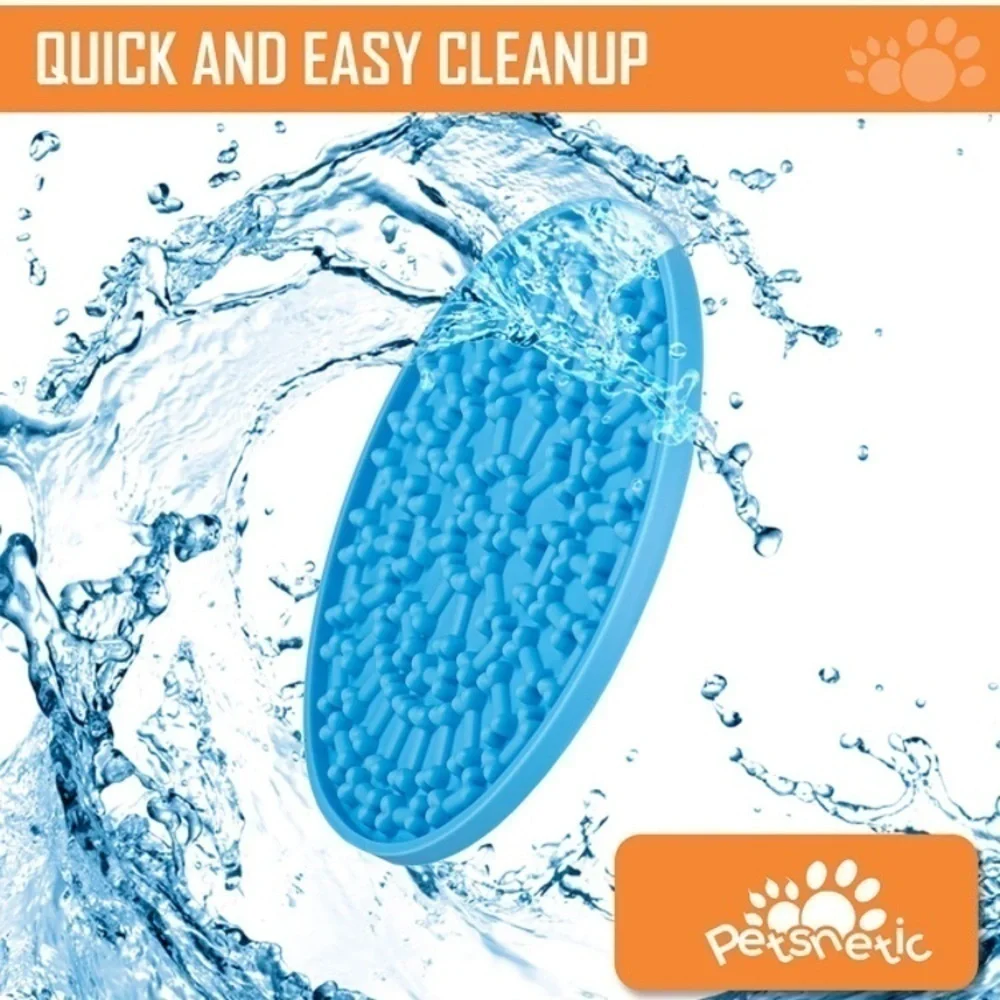 Brand New Petsnetic Dog Lick Mats w/ Suction Dog Brush Set Grooming Distraction