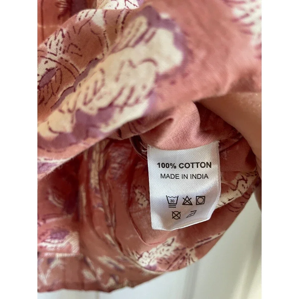 Perry Walker Collective Celia Smocked Waist Tiered Mini Skirt Pink Size 3/L