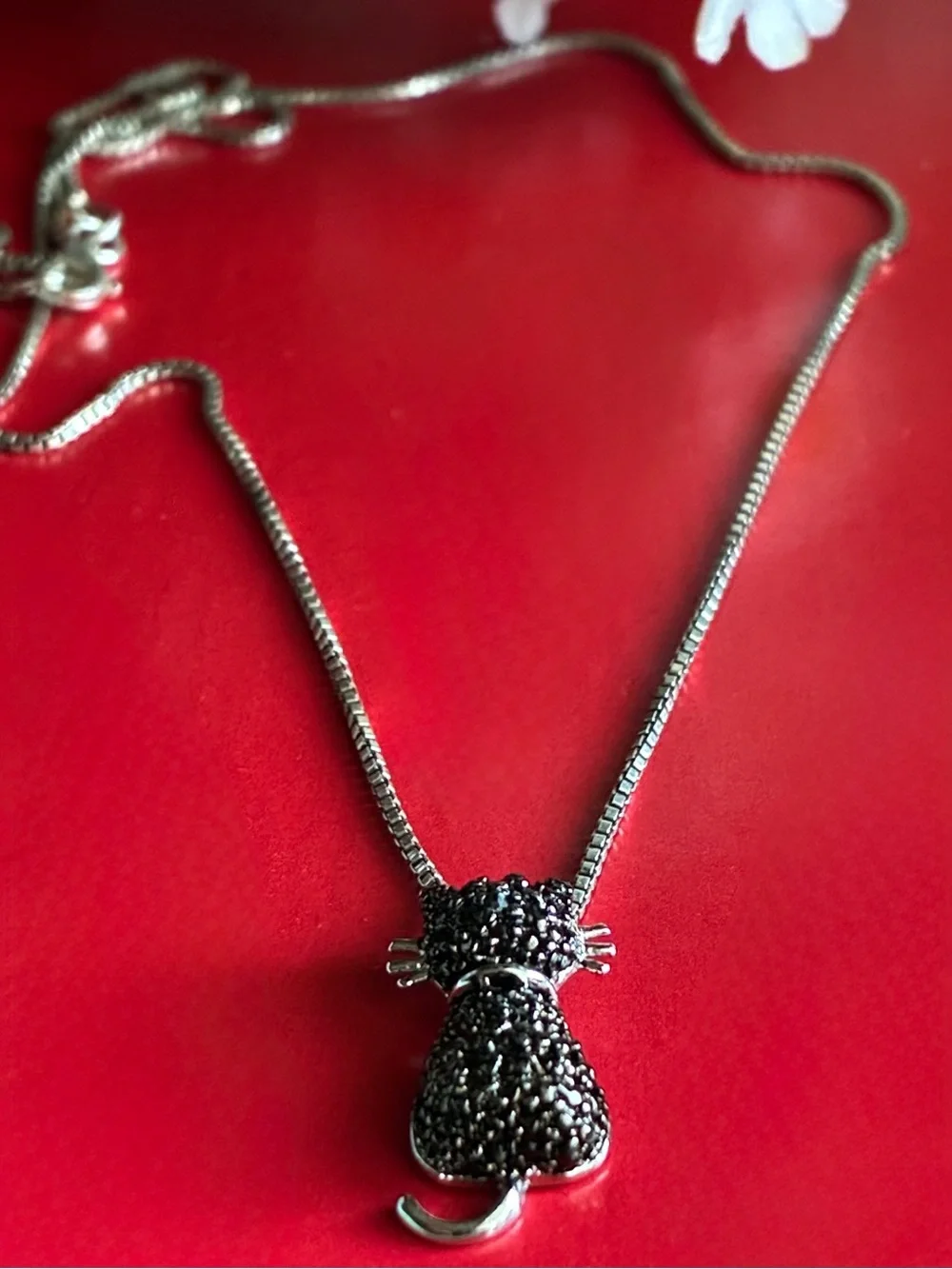 925 Sterling Silver charming cat