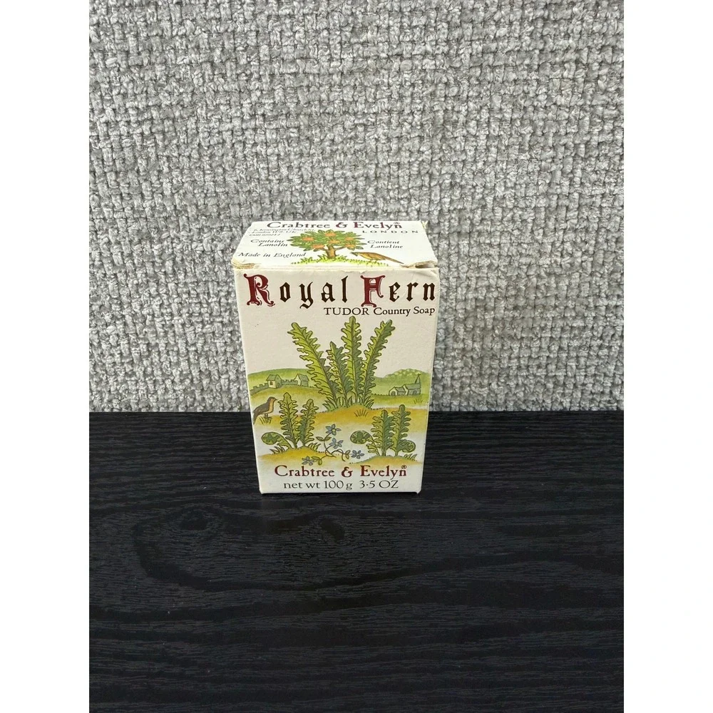Crabtree & Evelyn Royal Fern Tudor Country Soap 1978 3.5oz New Vintage England