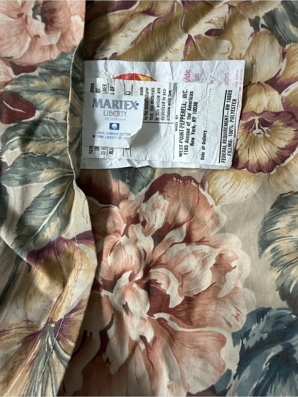 Martex liberty of London floral Decorative Throw Pillow Cover -Cream Flowers
