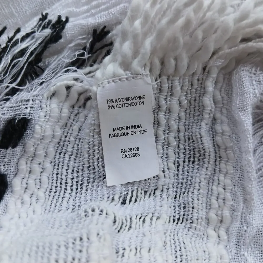 Echo Lightweight Gauze Caftan Shawl OSFA rayon cotton woven poncho scarf wrap