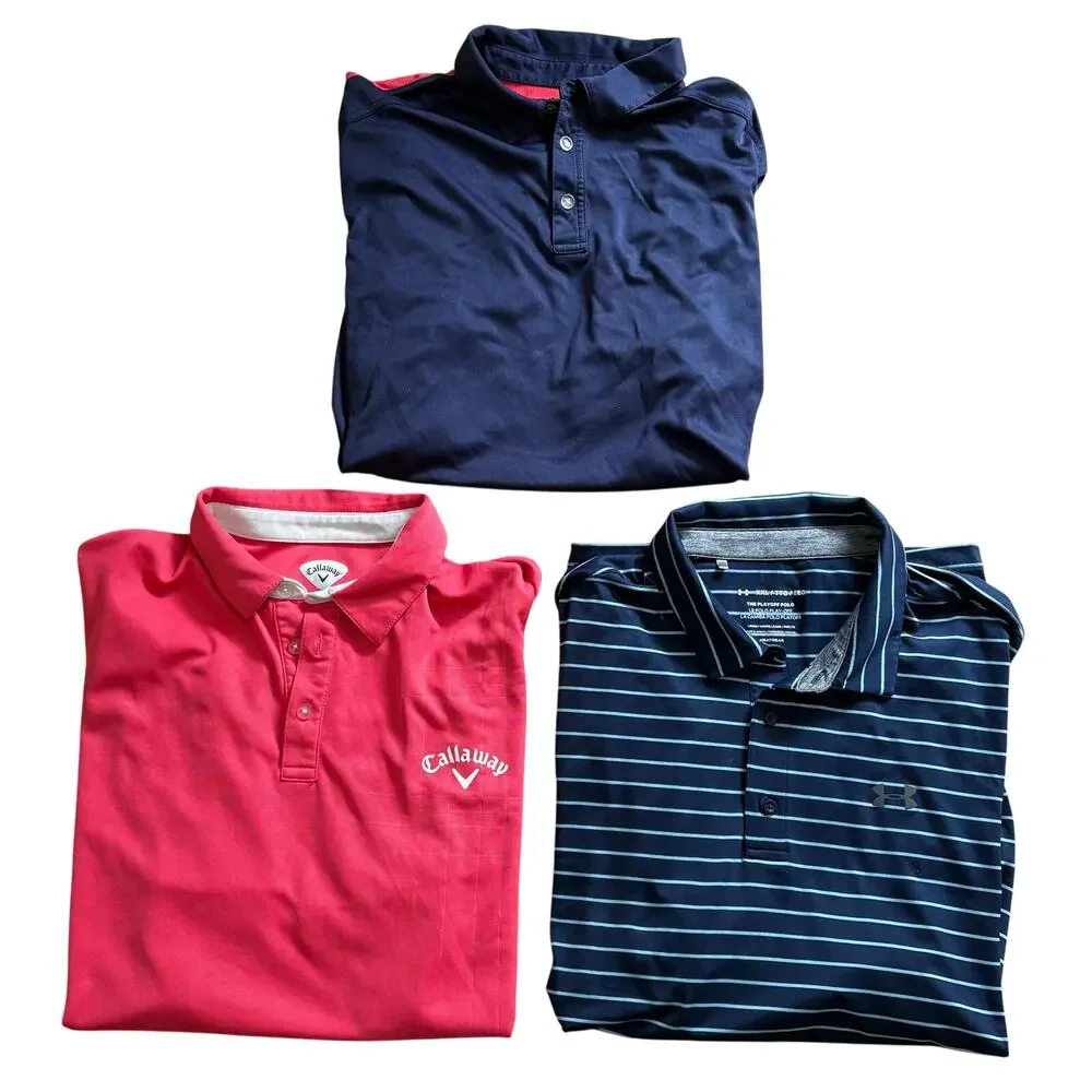 LOT OF 6 - Under Armour Callaway Men's Golf Polo Shirts Performance XXL