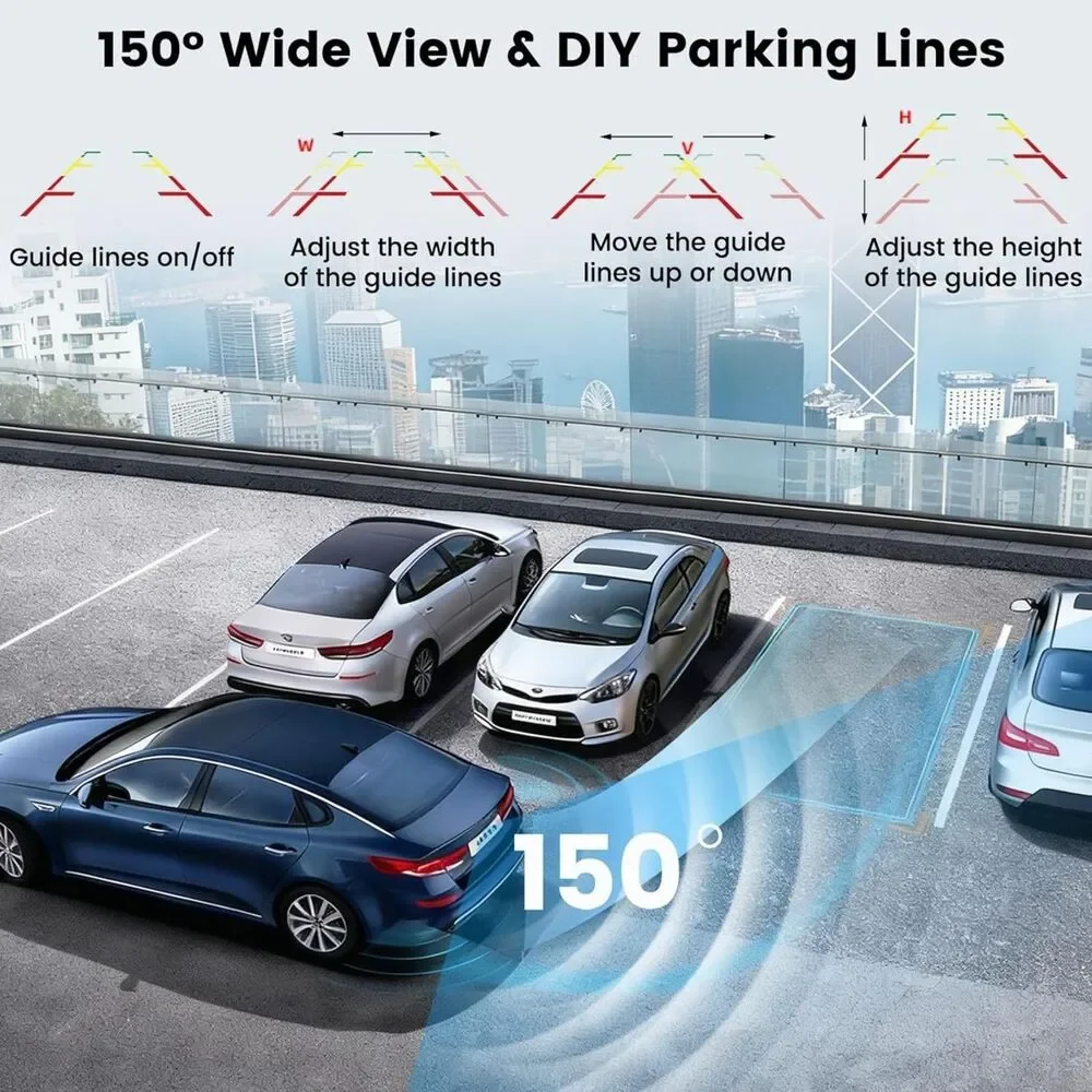 Wireless Backup Camera System 1080P HD Monitor Night Vision