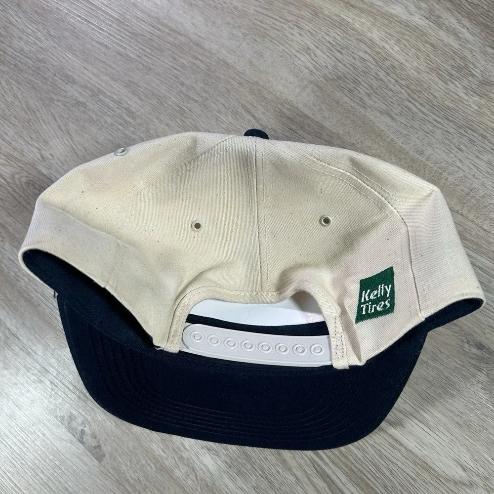 VTG Virginia Cavaliers Snapback Hat College K Product Beige Blue Cap Made in USA