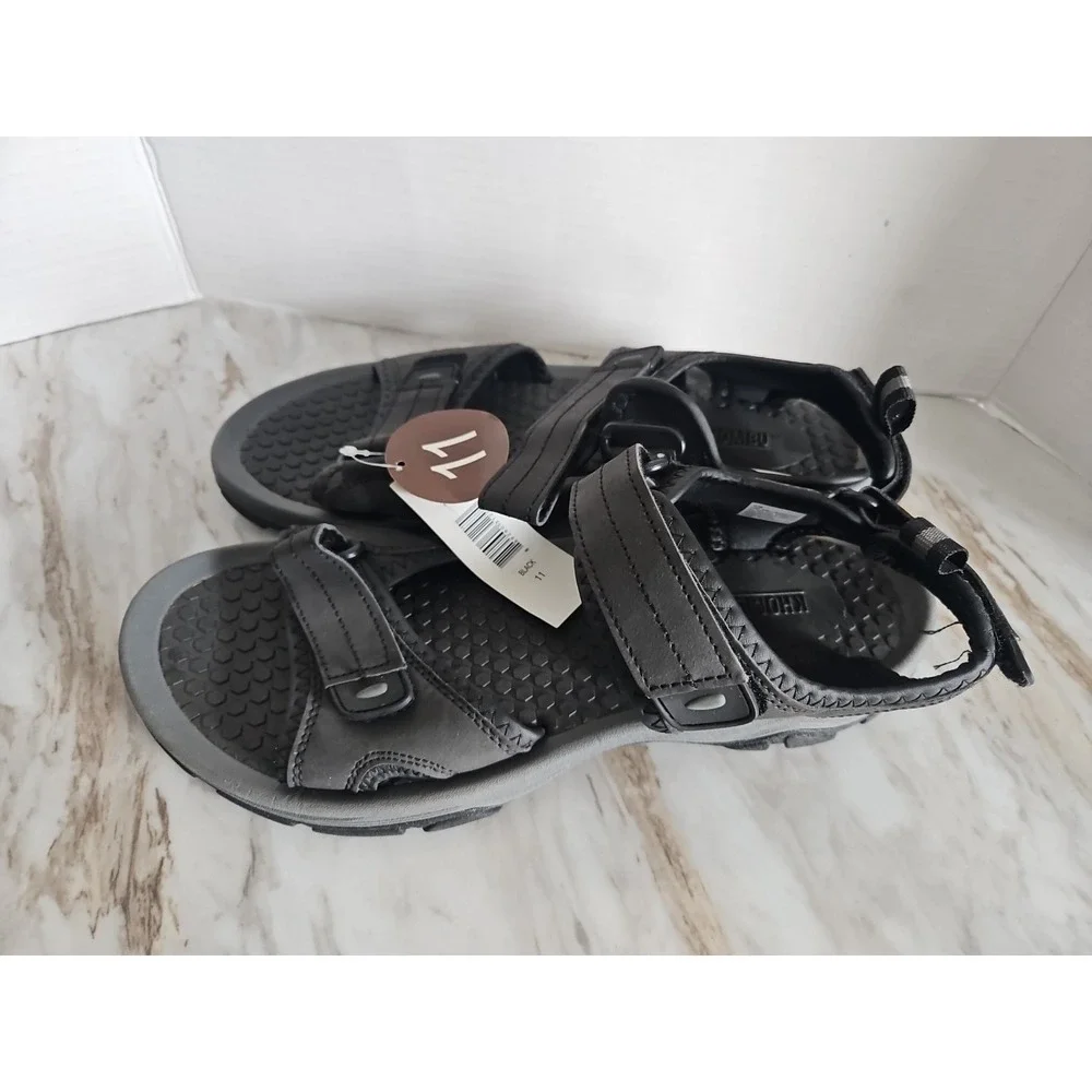Khombu Men's Barracuda Sandals Size 11  Black