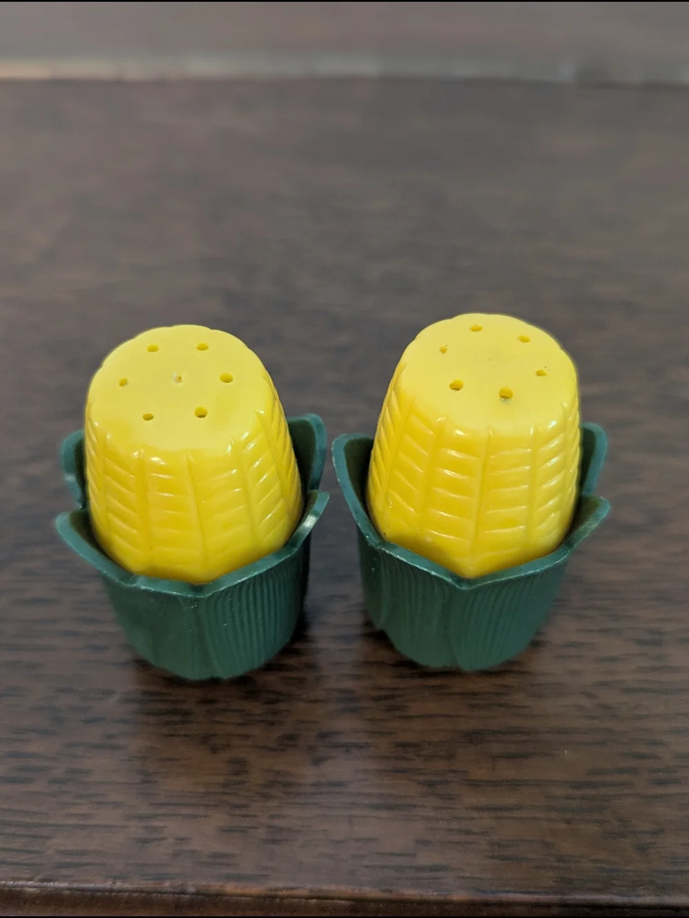 Plastic Corn Cob Salt and Pepper Shakers Mid Century Royal Product USA