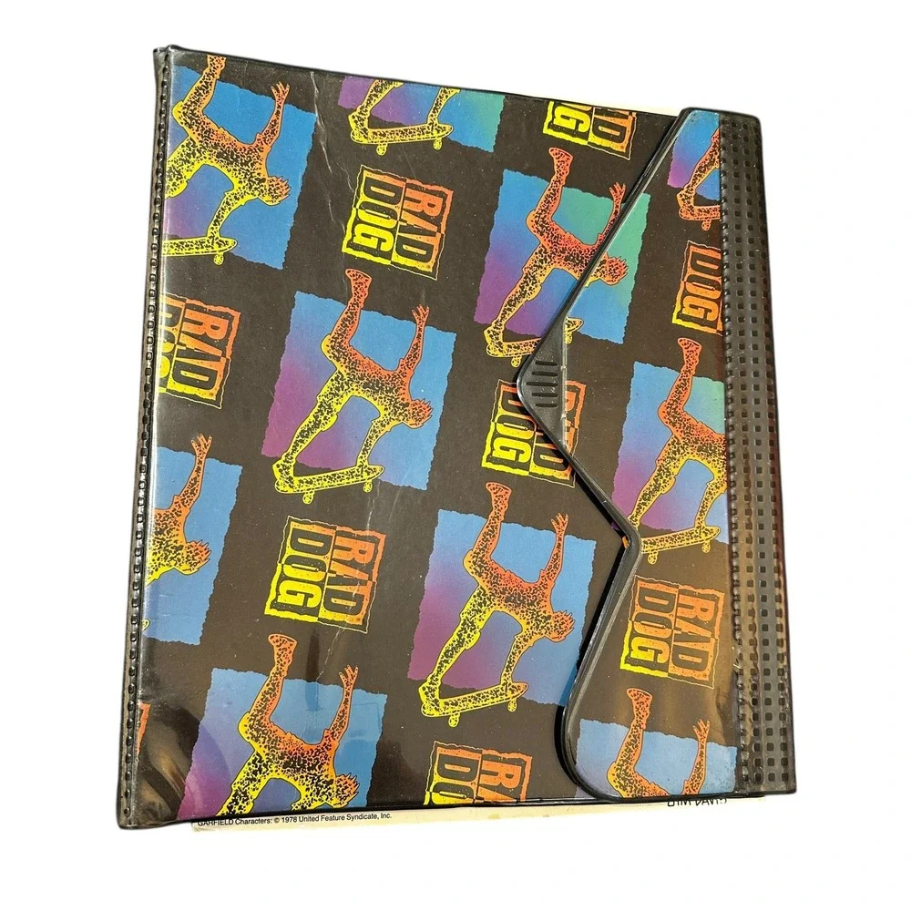 VTG Rad Dog Trapper Keeper 3 Ring Binders Folders Lot 1980s 70s‎ Garfield Folder