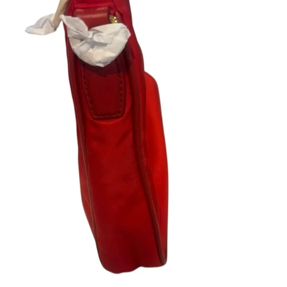 NEW, PRADA Rosso Tessuto Nylon And Saffiano Leather Small Crossbody Bag,
