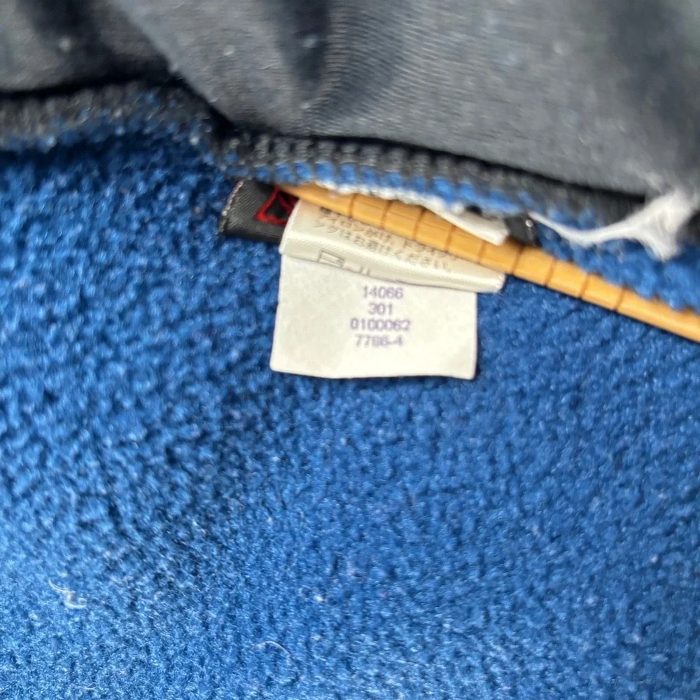 The North Face Blue Black Full Zip Fleece Jacket Men's Polartec Outdoor‎ Size L