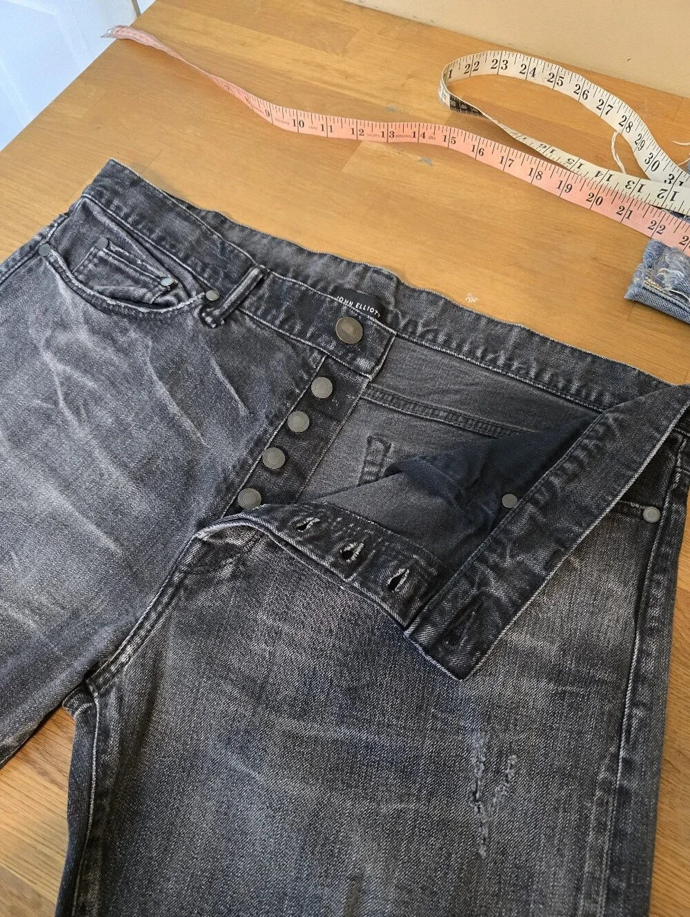 John Elliott The Cast 2 Distressed Slim Jeans Size 36 Made In Japan