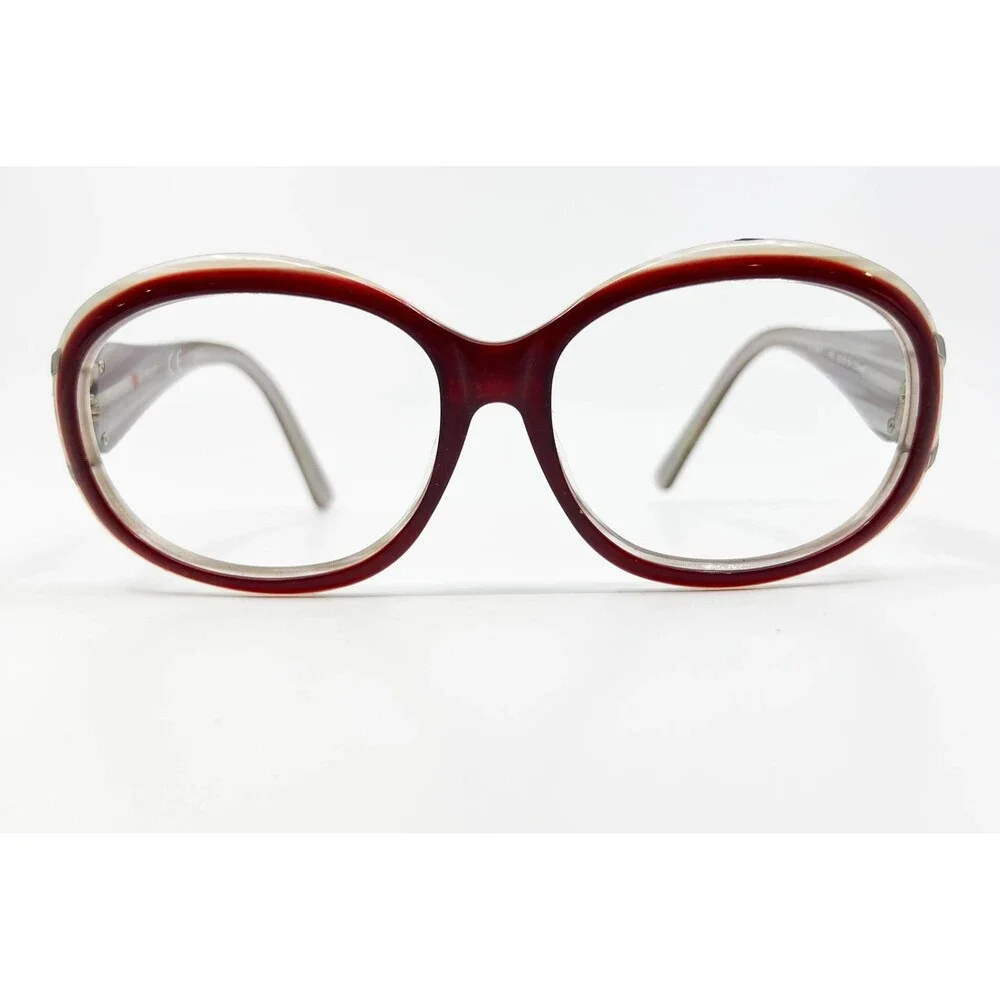 Elle Eyeglasses Frames Womens Red Oval EL18977 RE 60-16-135