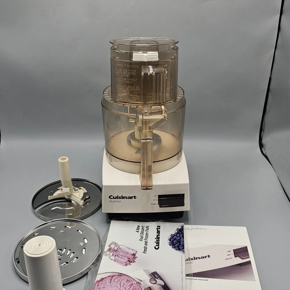 Vintage Cuisinart DLC-10C Plus Pro Classic Food Processor 3 Blades Clean Tested!