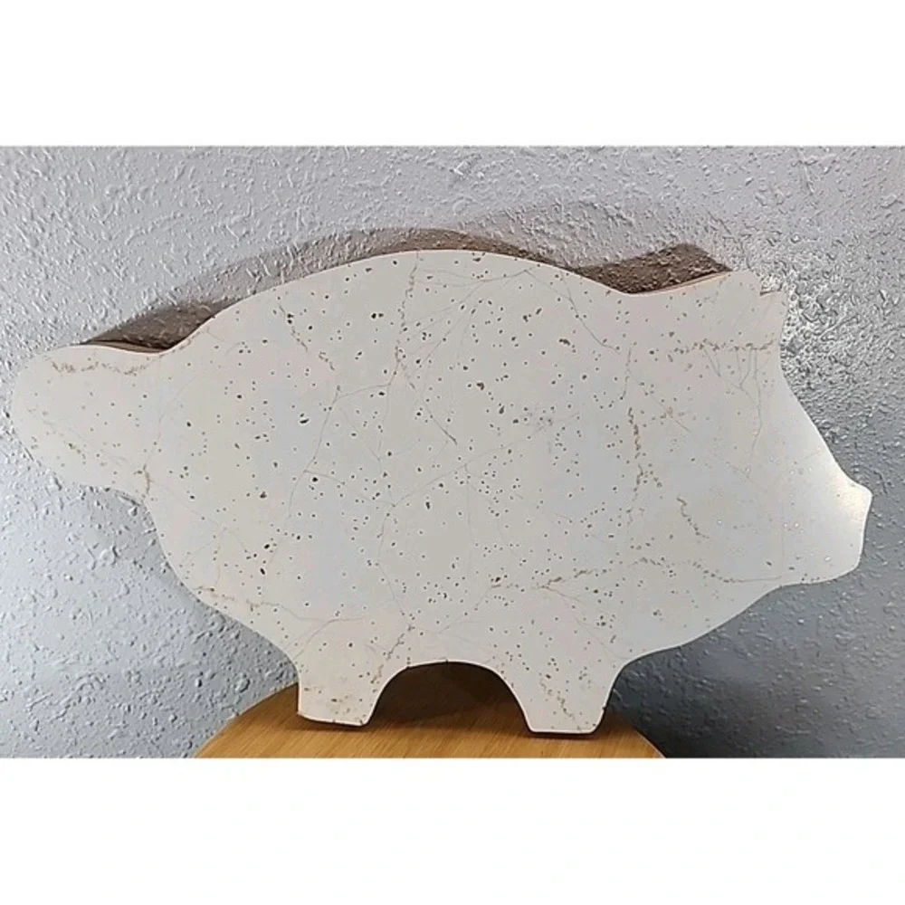 Vintage Wooden PIG Shaped‎ CUTTING BOARD Country Kitchen Farmhouse