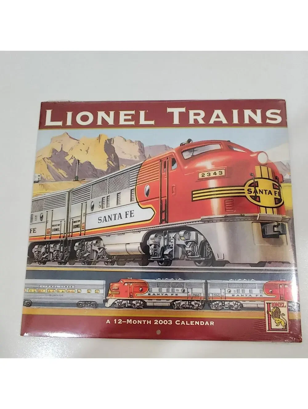 Vintage Lionel Train 2003 A 12- Month Calendar