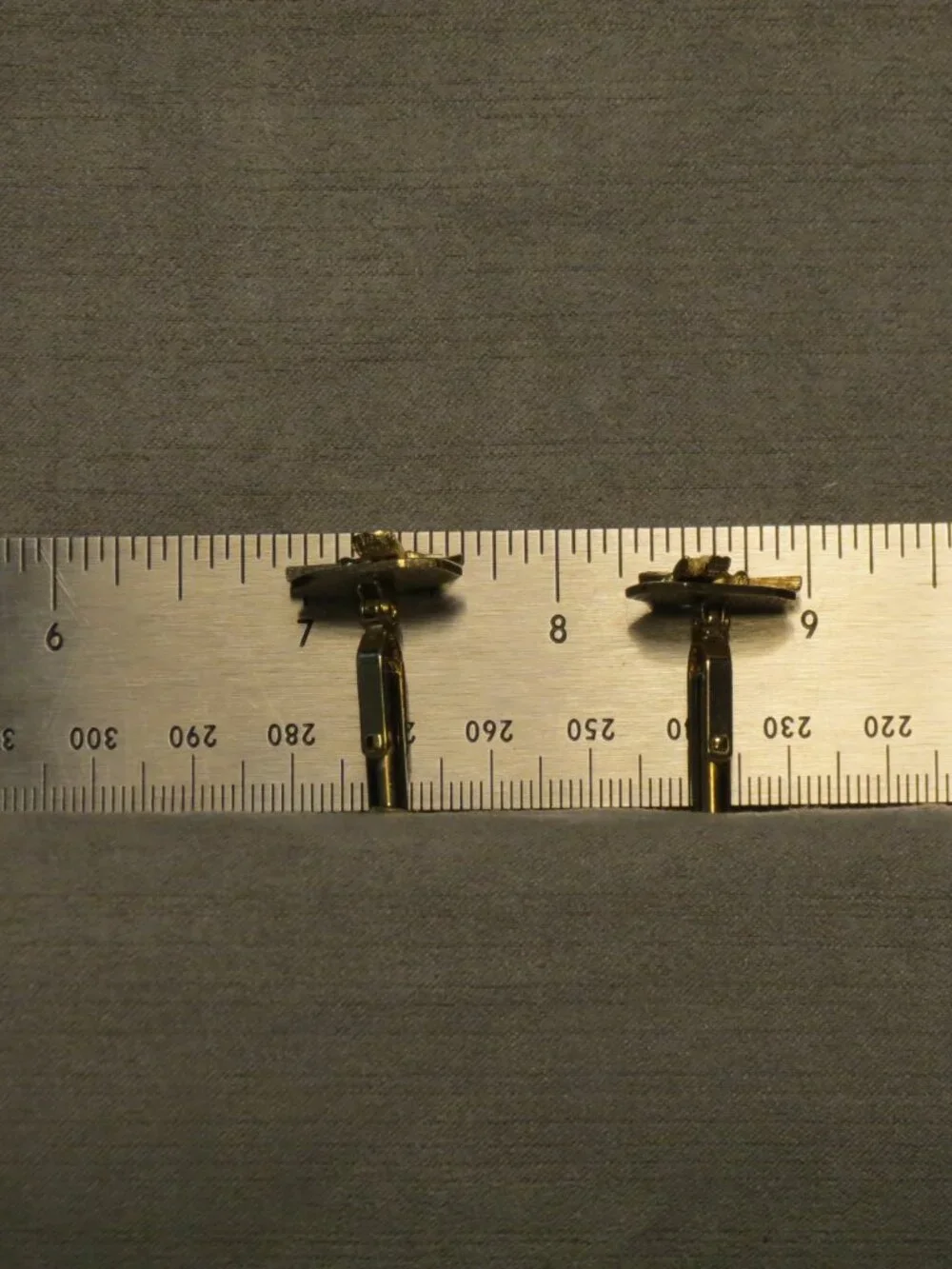 Set of Gold Toned Fishing Lure Cufflinks