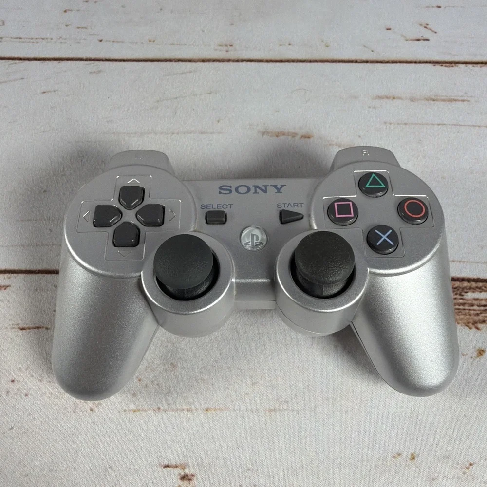 Sony PS3 DualShock 3 Wireless Controller Silver OEM Used No Cable