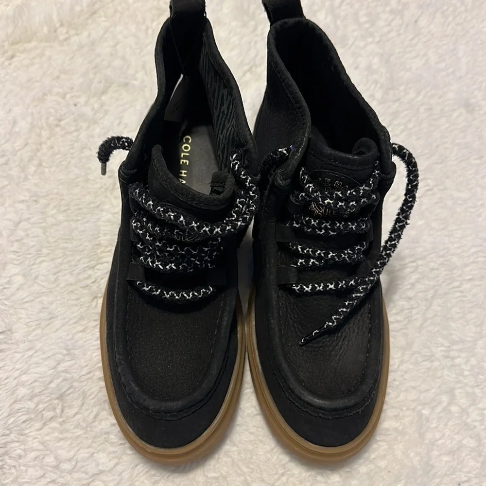 NEW! Cole Haan Black Leather All-Day Summit Chukka Bootie - Size 6
