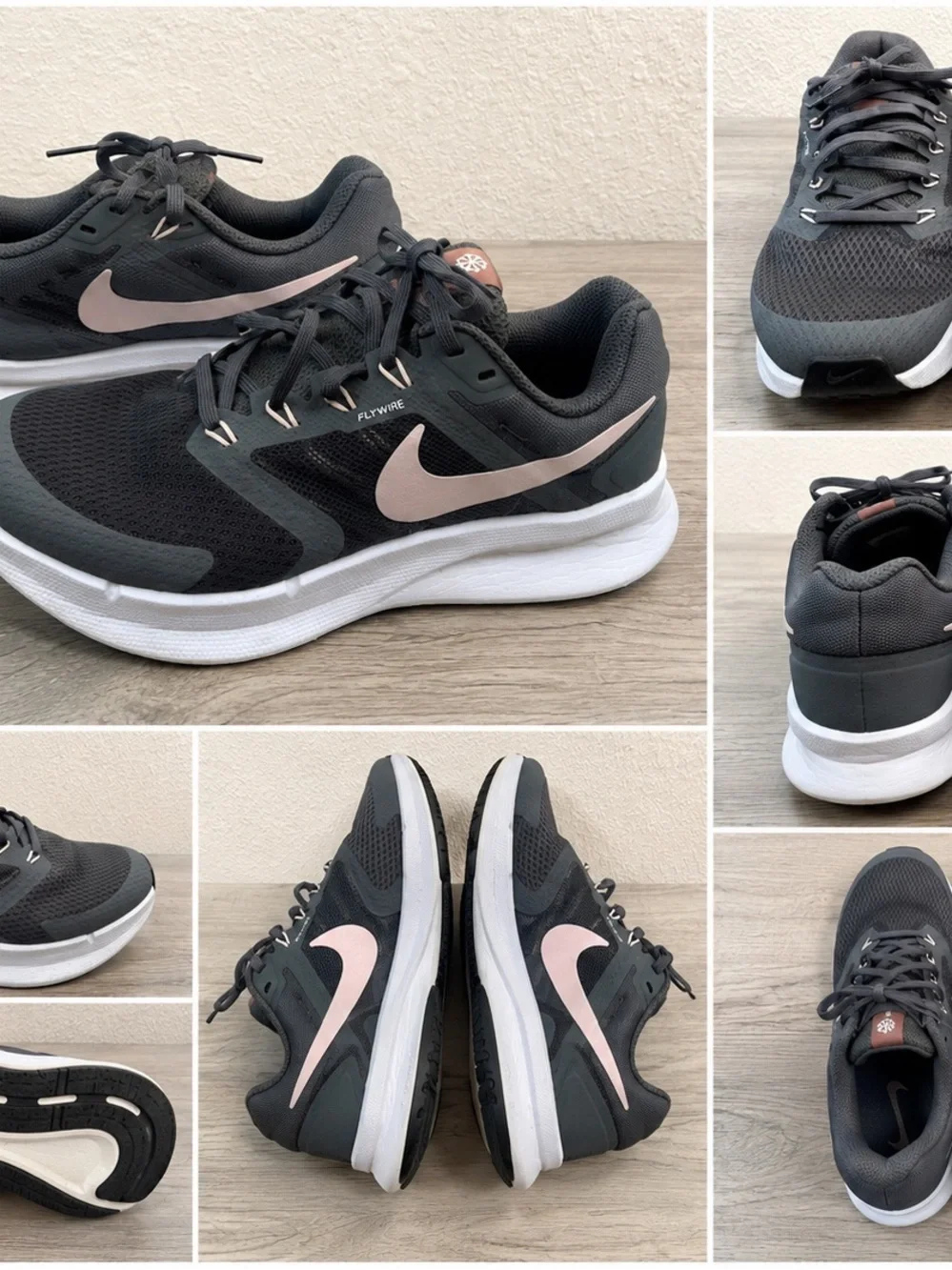 Nike Swift Running Shoes Women’s Gray Pink Flywire Athletic Sneakers Size 8
