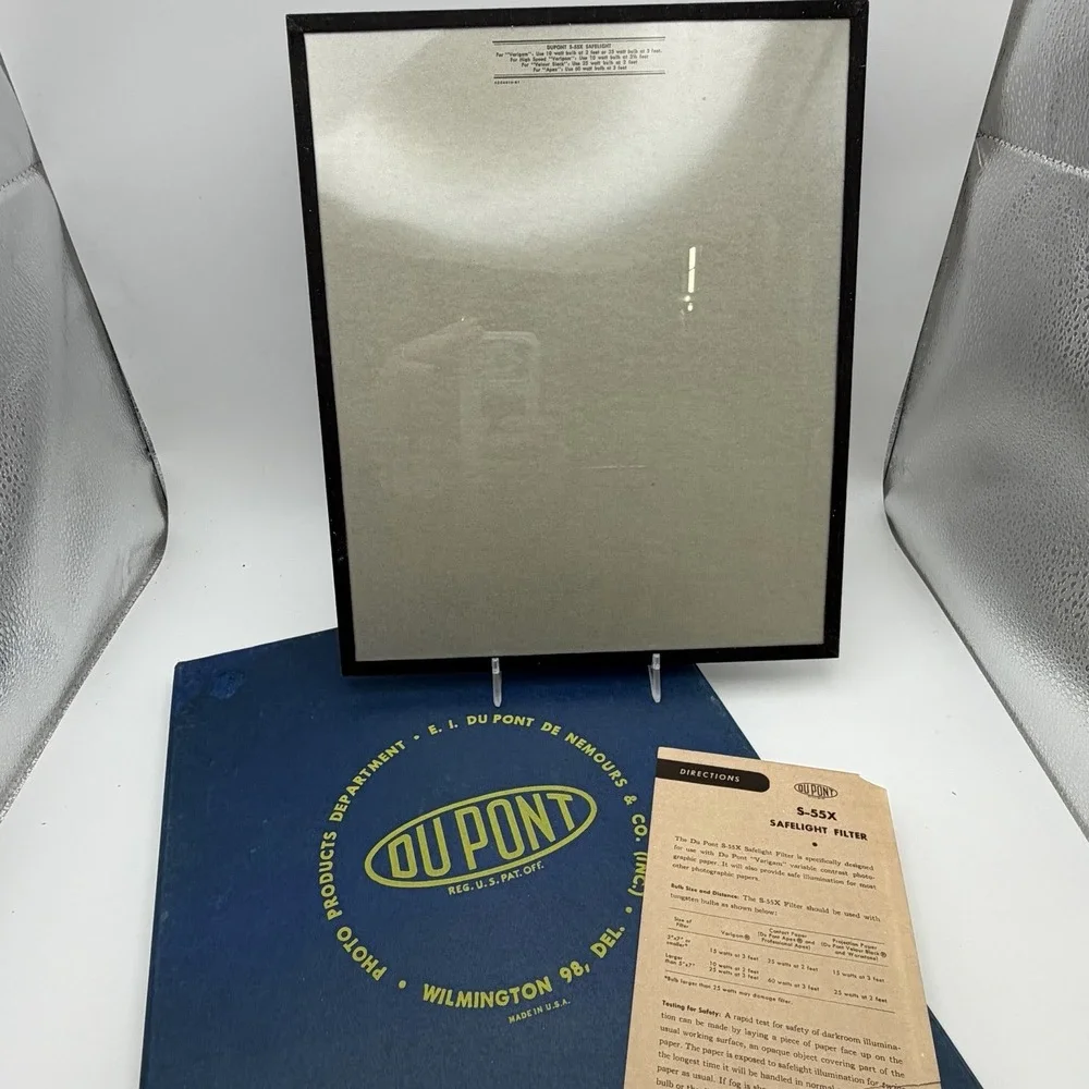 Vtg Rectangle‎ Dupont 10x12 S-55X Darkroom Safelight Glass Filter