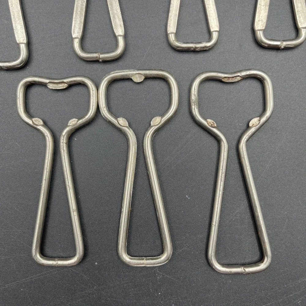 Lot 16 Vintage Church Key Bottle Openers Wire Frame & Wood Handle Barware