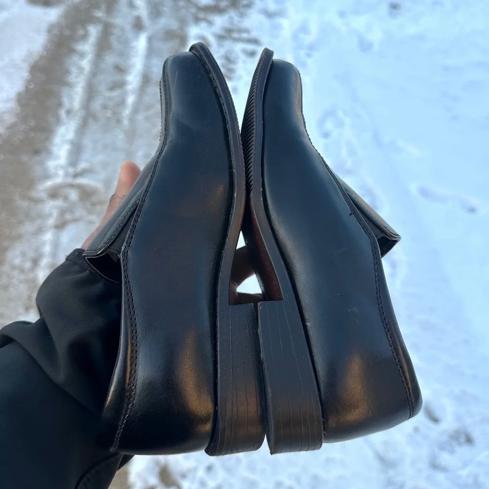 Stacy Adams‎ Little Boys Slip On Faux Leather Loafers Size 2 Black Dress Shoes