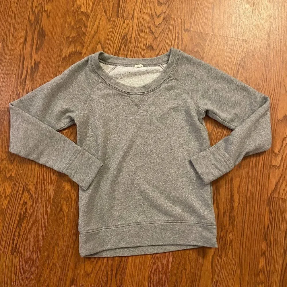 J. Crew Gray Silver Shimmer Sweatshirt Small