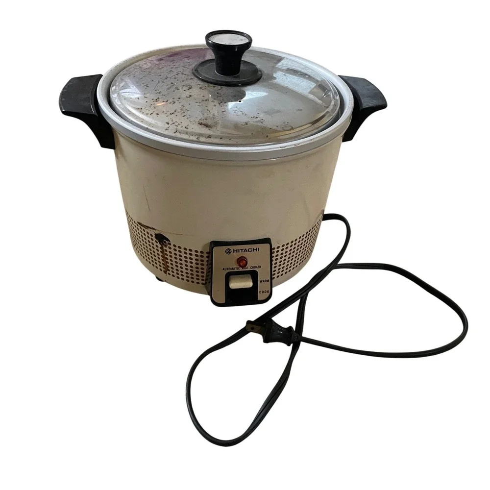 Vintage Hitachi‎ RD 405F Automatic Rice Cooker Steamer Beige 120V