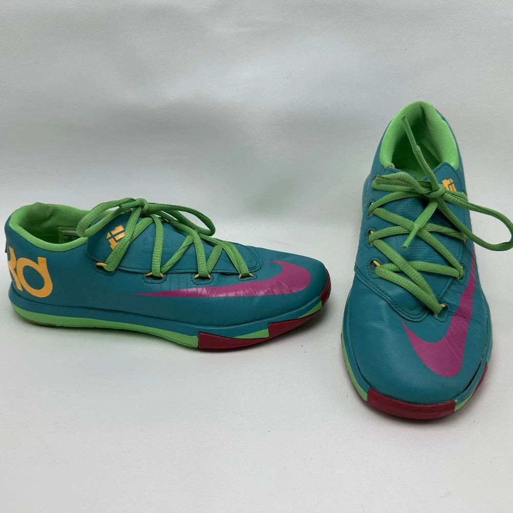 Nike KD VI Hero Turbo‎ Youth Green Pink Basketball Shoes Size 3Y 599478-304