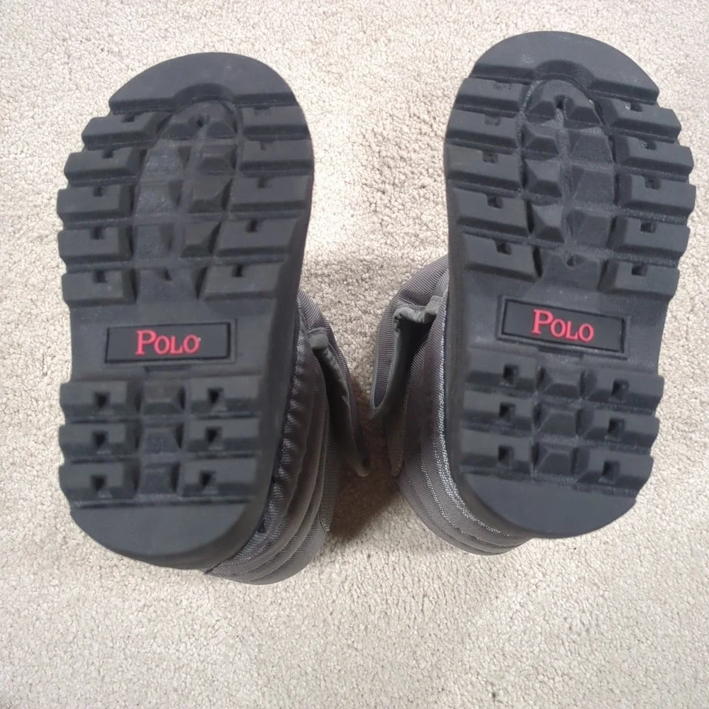 Polo Ralph Lauren Vancouver EZ Snow Boots Toddler Unisex Size 5 Waterproof Gray