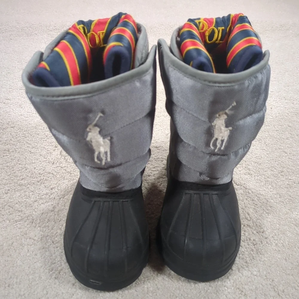Polo Ralph Lauren Vancouver EZ Snow Boots Toddler Unisex Size 5 Waterproof Gray