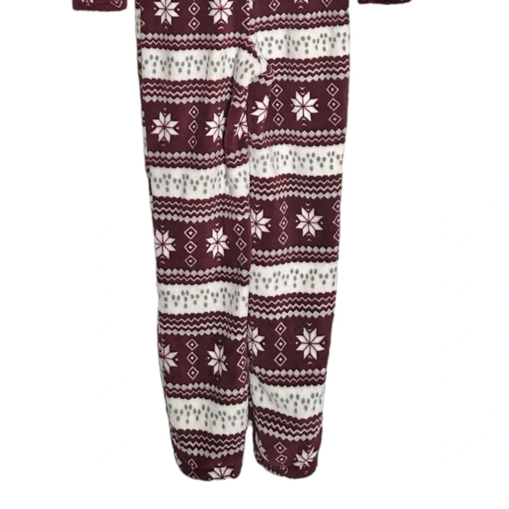 Boohoo fleece burgundy