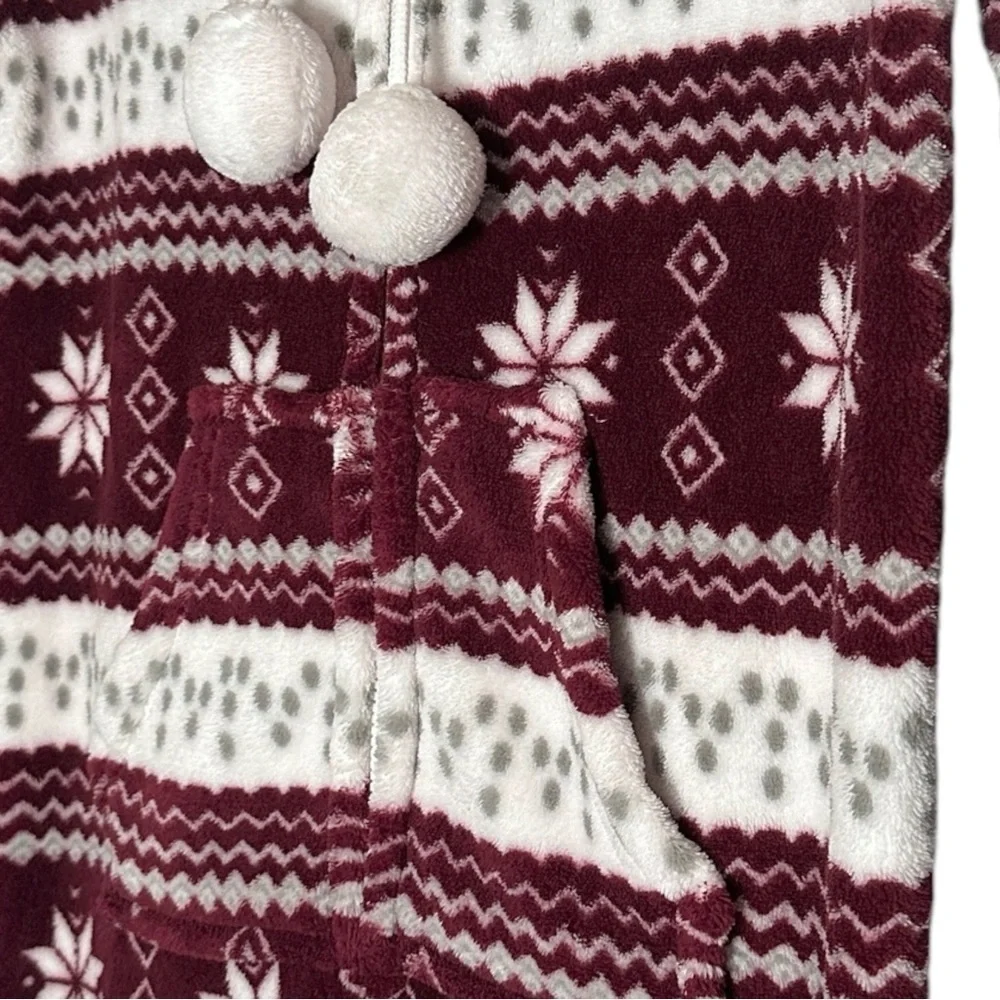 Boohoo fleece burgundy