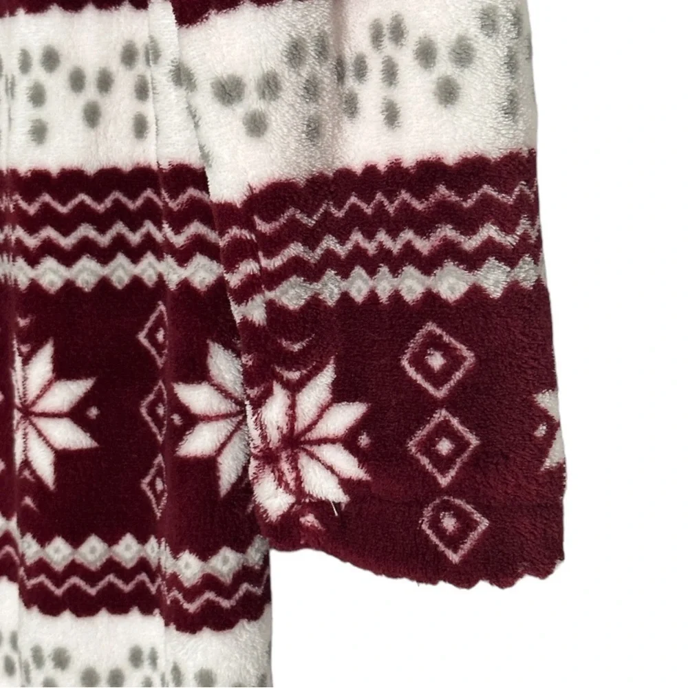 Boohoo fleece burgundy