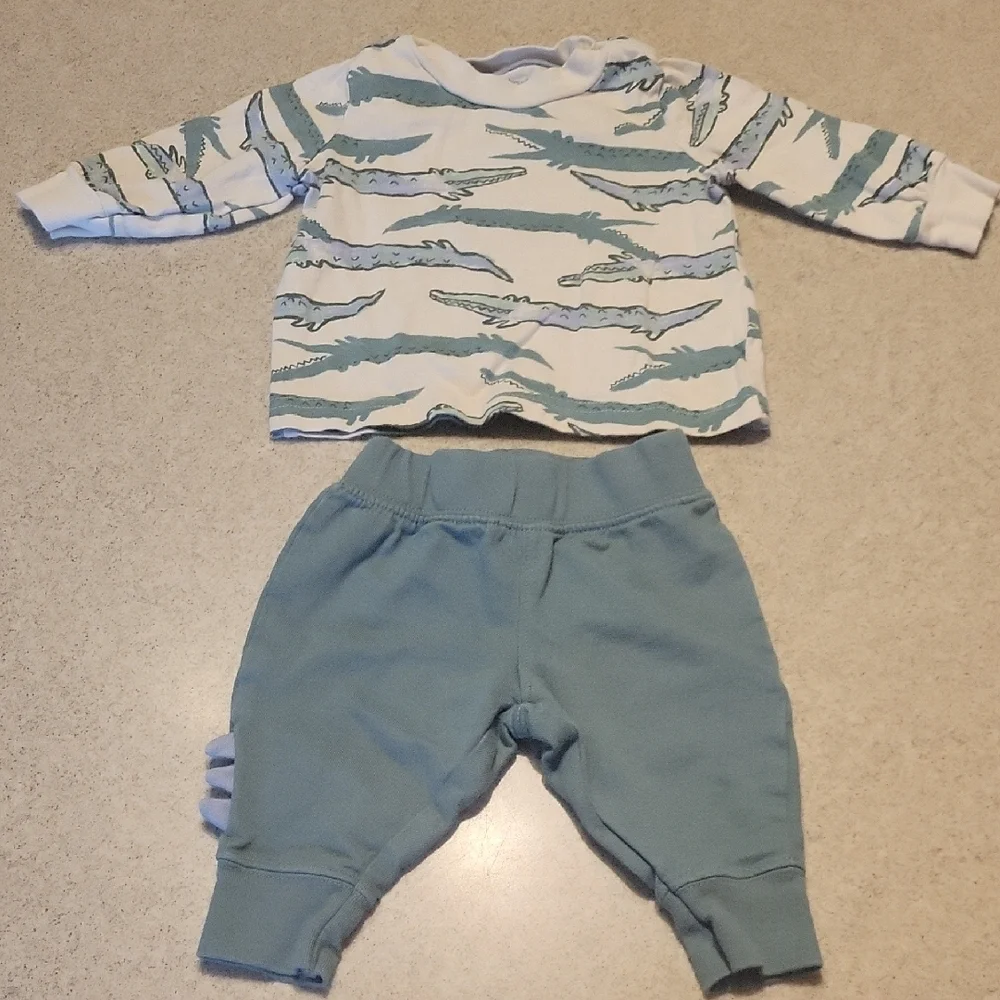 Carter's 2pc Crocodile Outfit