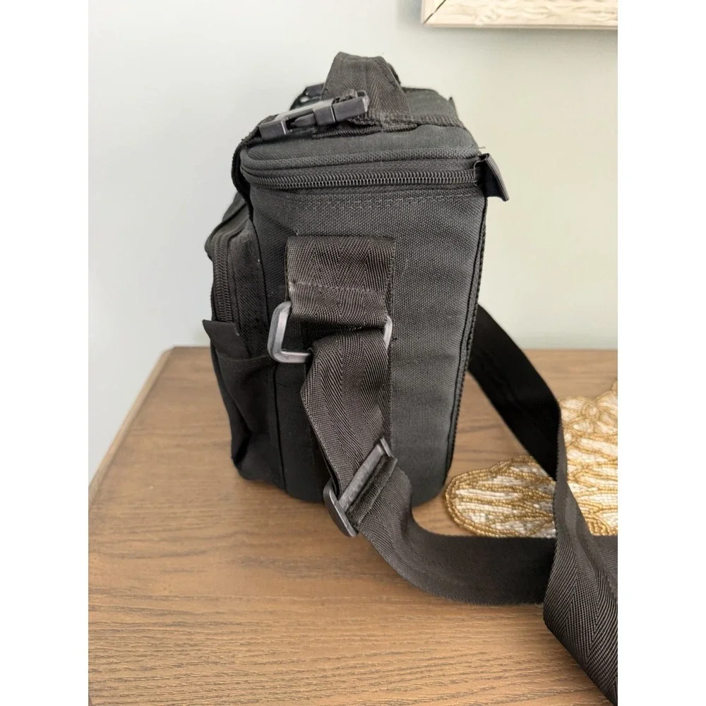 Le Mans LE-2025 Camera Bag Black Padded Travel Shoulder‎ Case w Strap