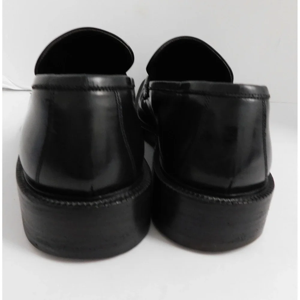 GUCCI Loafer Interlocking G Black Leather Men's Shoes Size US 11.5‎ D