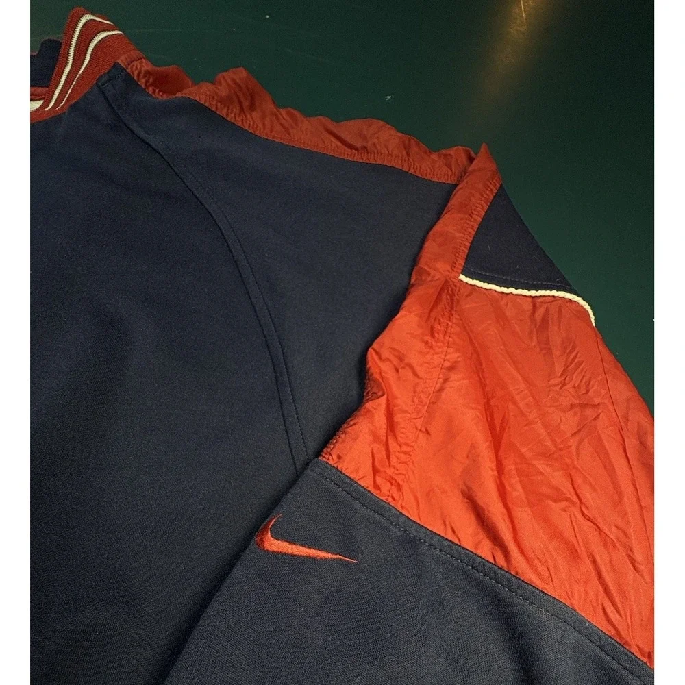 Vintage 90's Nike Bomber Jacket Track Jacket swoosh Red‎ Blue Color Block Size L