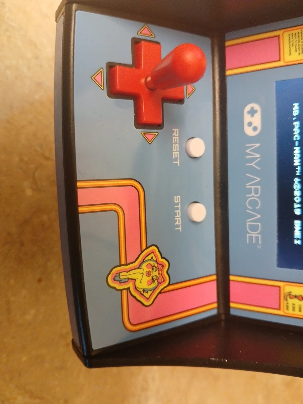 Arcade Ms. Pac-Man Mini Arcade Machine - Black/Blue