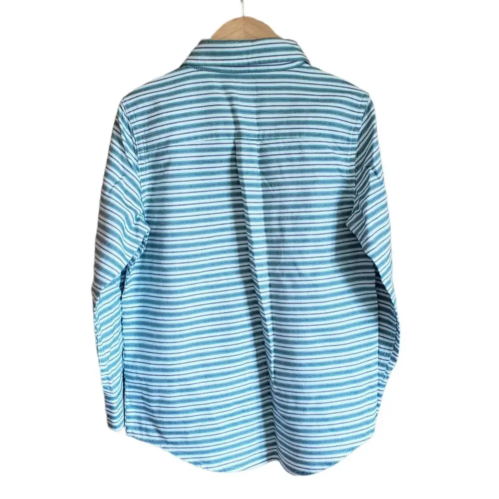 GAP Boy's Striped Button Down Long Sleeve Shirt Size 5