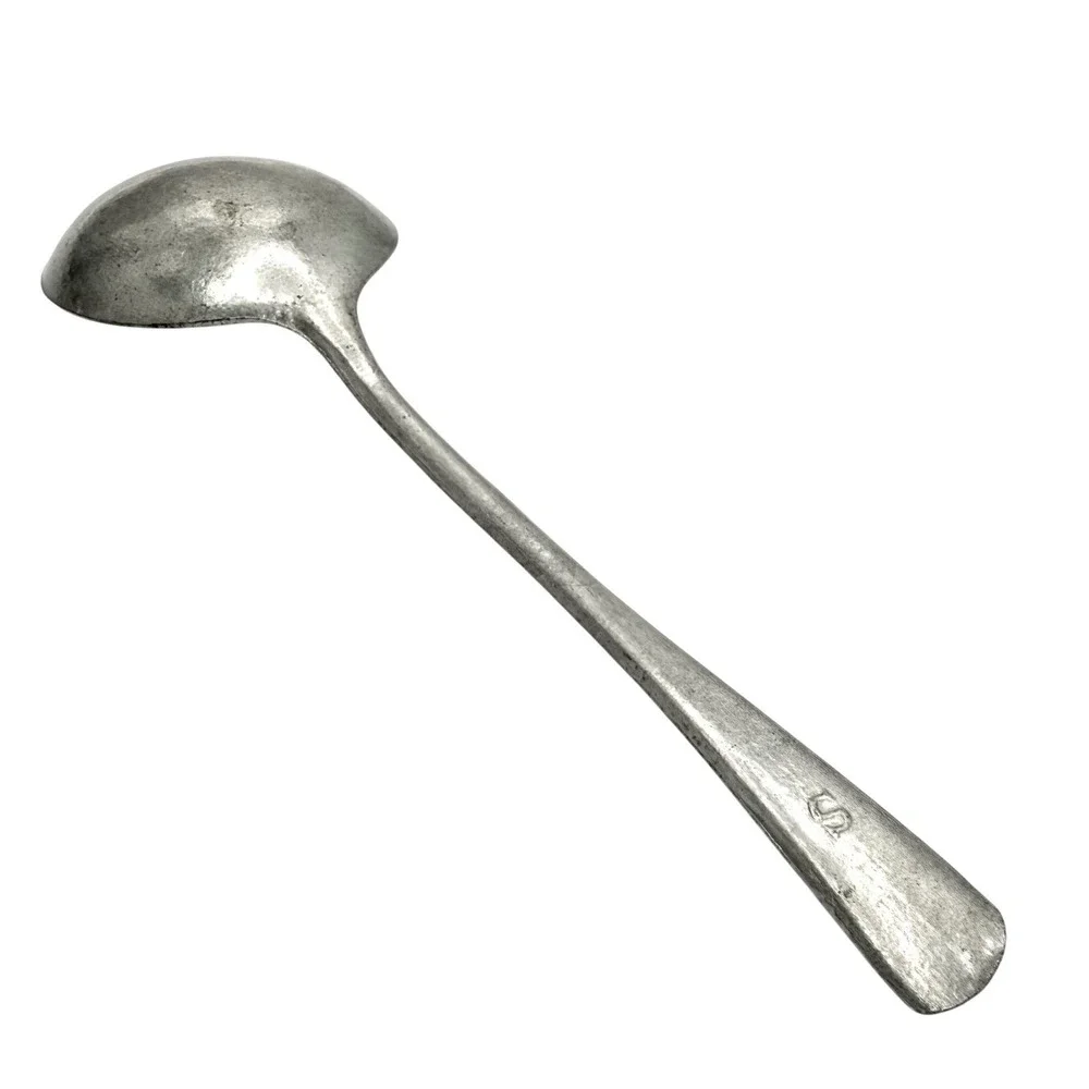 Vintage Cast Aluminum Serving Spoon 