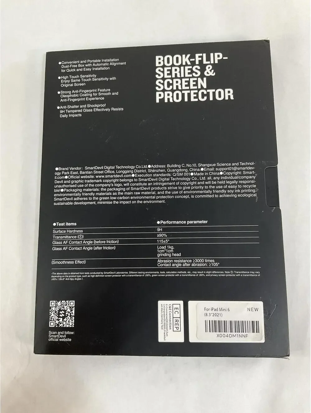 Smart Devil Book-Flip-Series & Screen Protector for iPad Mini 6 & 7 b1