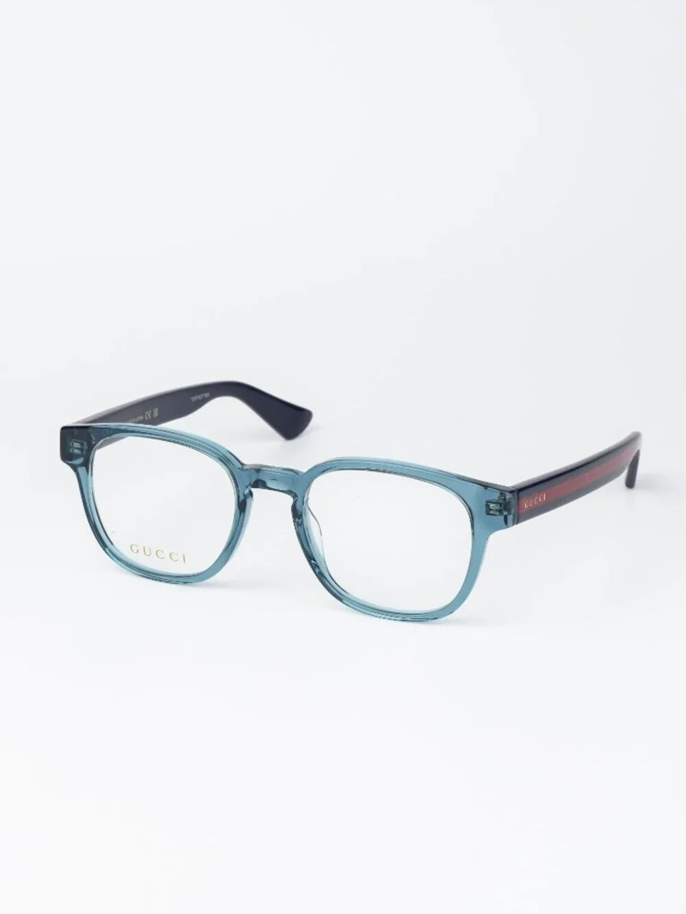Gucci Women Eyeglasses Transparent Blue Square GG0927O 006 NEW AUTHENTIC