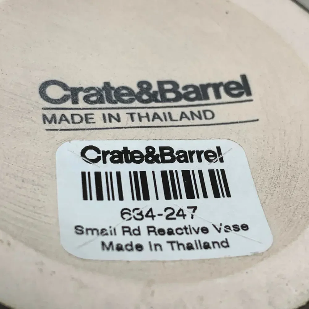 Vintage Crate & Barrel Dipped Glazed Red Stoneware Reactive Bud Vase 5