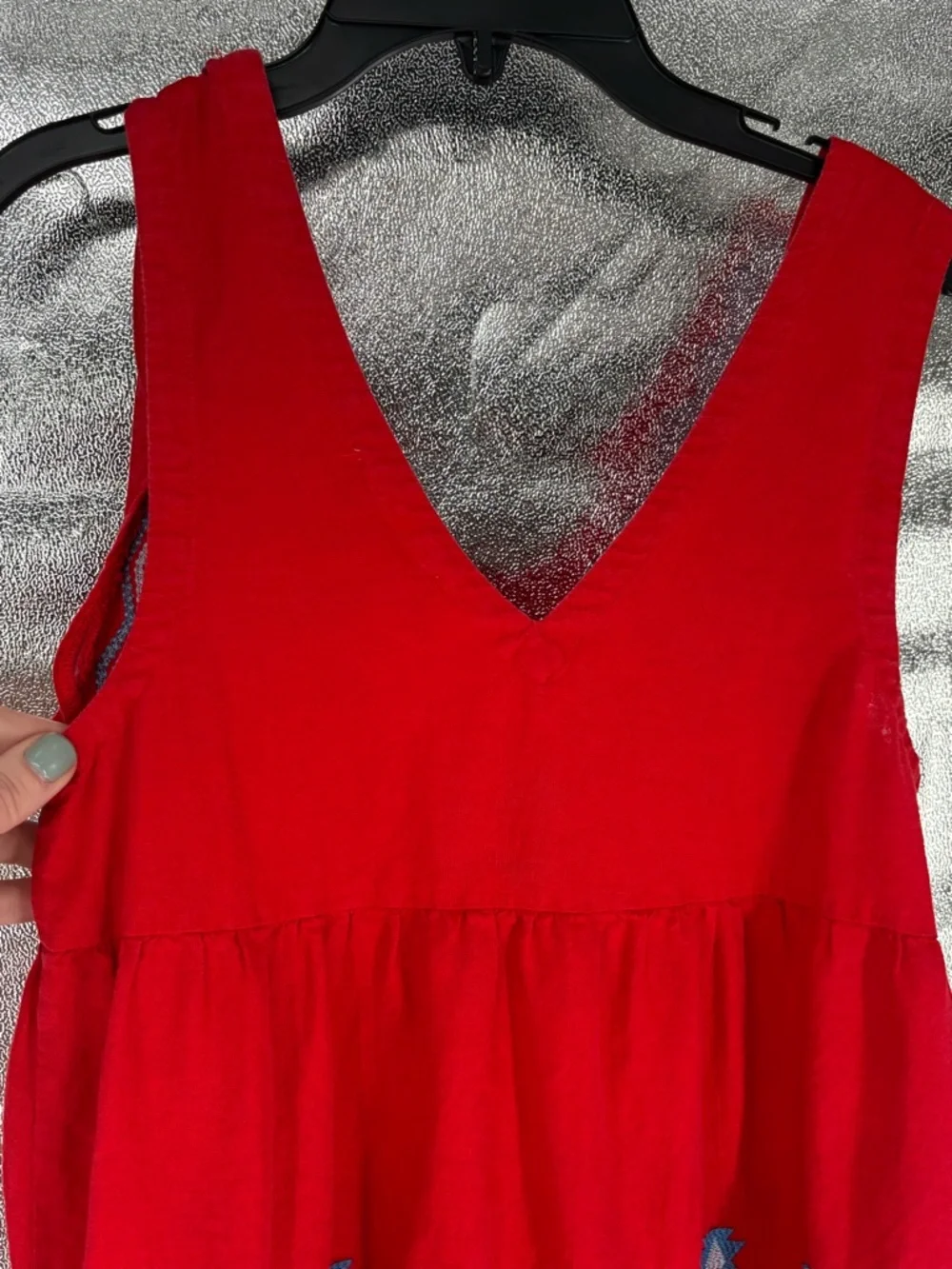 Loft Linen Blend Boho Tiered Dress